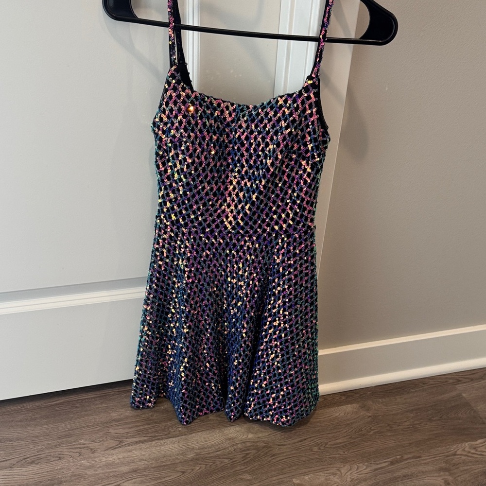 Morgan & Co. Black Dress with Multicolor Sequins